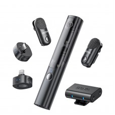 Мікрофон 4в1 петличний накамерний настільний ручний Type-C Lightning Boya Magic 02