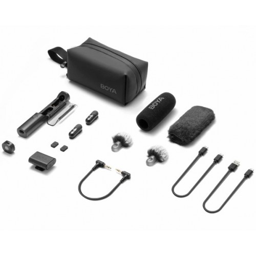 Микрофон 4в1 петличный накамерный настольный ручной Type-C Boya Magic 03