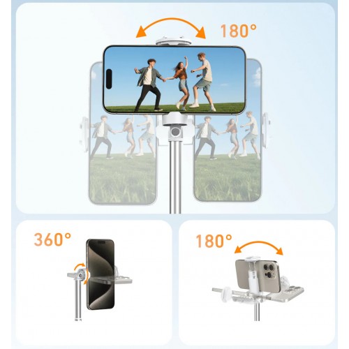 Селфі палиця штатив для телефону з поворотом нахилом пультом 35-180см Telesin P1-TSS-002