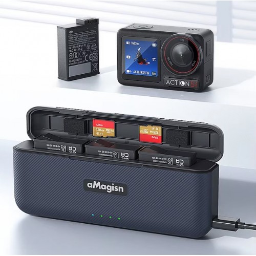 Зарядка Action 5 Pro швидка на три слоти 20Вт PD3 aMagisn AA19