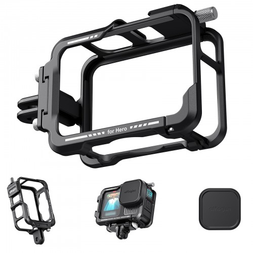 Рамка GoPro 13/12/11/10/9 алюмінієва вертикальна/горизонтальна з ковпачком aMagisn AP09