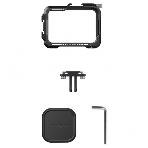 Рамка GoPro 13/12/11/10/9 алюмінієва вертикальна/горизонтальна з ковпачком aMagisn AP09