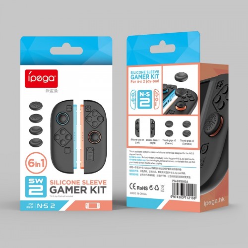 Силіконовий чохол та накладки на стіки джойкон Switch 2 iPega PG-SW2083A