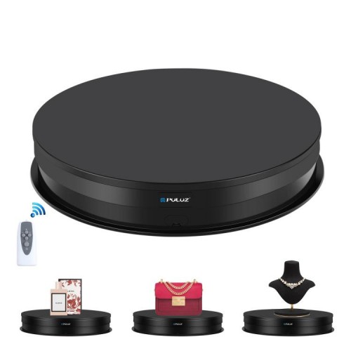 Предметний стіл поворотний 30см з пультом чорний для фото-відеозйомки Puluz PU3131B