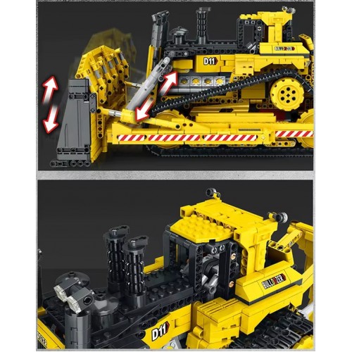 Конструктор бульдозер з пультом 1836 деталей Reobrix Mechanical D11 22001