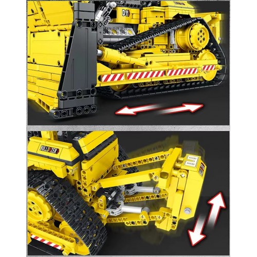 Конструктор бульдозер з пультом 1836 деталей Reobrix Mechanical D11 22001