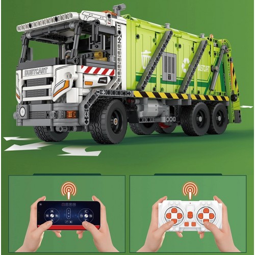 Конструктор мусоровоз с пультом 1468 деталей Reobrix Mechanical 22022