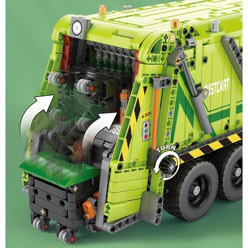 Конструктор мусоровоз с пультом 1468 деталей Reobrix Mechanical 22022