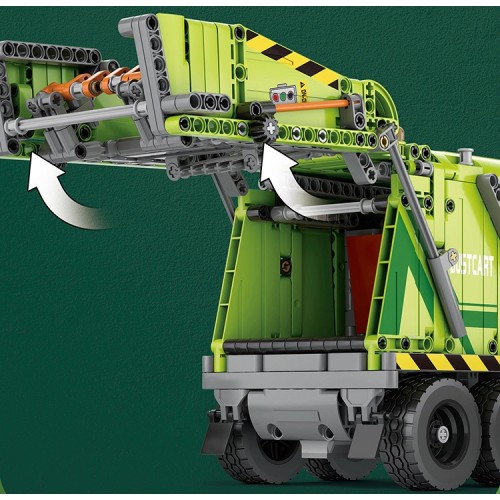 Конструктор мусоровоз с пультом 1468 деталей Reobrix Mechanical 22022