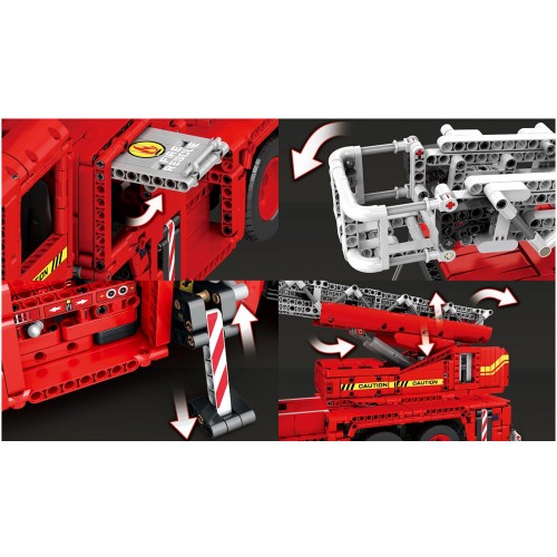 Конструктор пожежна автодрабина з пультом 3266 деталей Reobrix Mechanical 22005