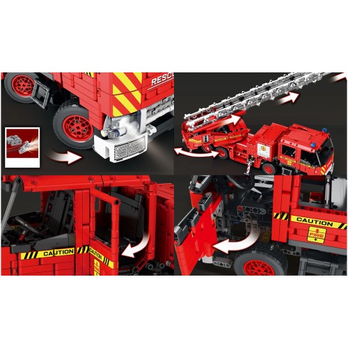Конструктор пожежна автодрабина з пультом 3266 деталей Reobrix Mechanical 22005