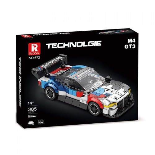 Конструктор BMW M4 GT3 машина 385 деталей Reobrix Technologie 672
