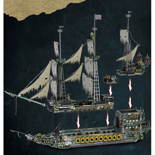 Конструктор корабель Летючий голландець 5865 деталей Reobrix 66037