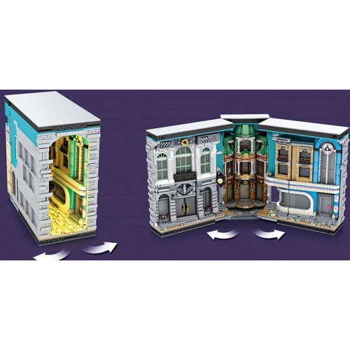 Конструктор Вулична Архітектура 3108 деталей 3D книга на полицю Reobrix 66032