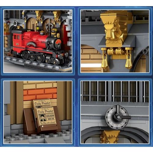 Конструктор Платформа 9 ¾ Чарівна Станція 2975 деталей 3D книга на полицю Reobrix 66031