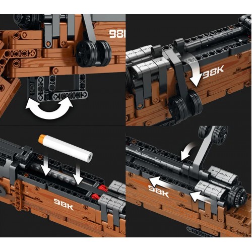 Конструктор карабін Kar98K стріли Nerf 1028 деталей Reobrix 77003