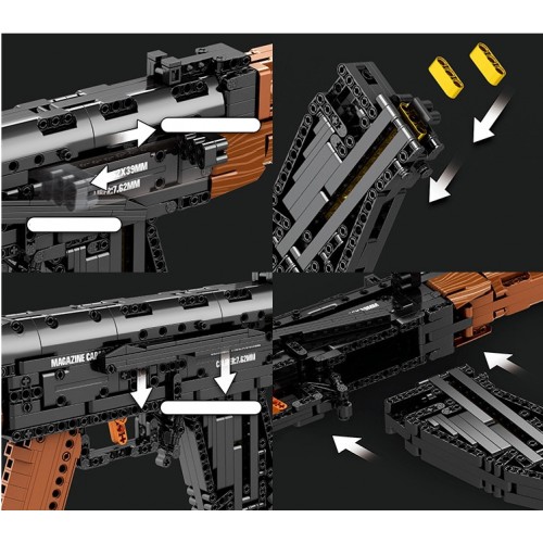 Конструктор штурмова гвинтівка AK-47 1366 1028 деталей Reobrix 77005