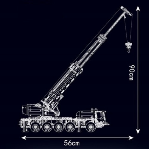 Конструктор механічний кран 2688 деталей Mould King 17074