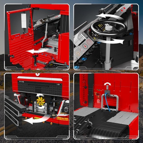 Конструктор пневматичний тягач FH16 з причепом 8006 деталей Mould King 19015+19015T