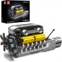 Конструктор двигун та коробка Lambo V12 1260 деталей Mould King Mking Engine 10202