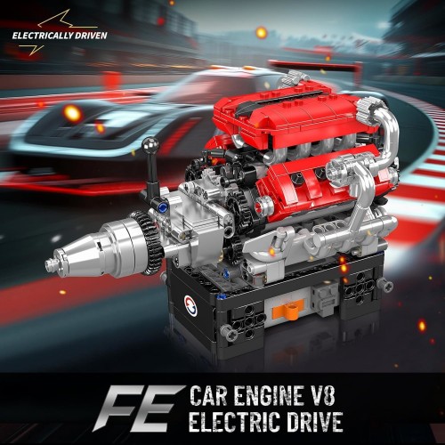 Конструктор двигун та коробка FE V8 750 деталей Mould King Mking Engine 10204