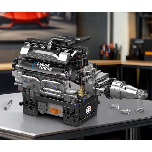 Конструктор двигун та коробка RR V12 733 деталей Mould King Mking Engine 10205