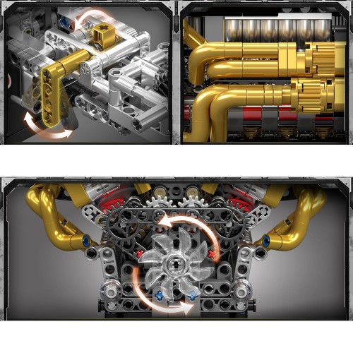 Конструктор двигун та коробка Valkyrie V12 974 деталей Mould King Mking Engine 10224