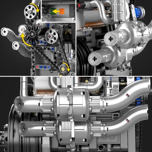 Конструктор двигун Koenig Supercar 739 деталей Mould King Mking Engine 10215