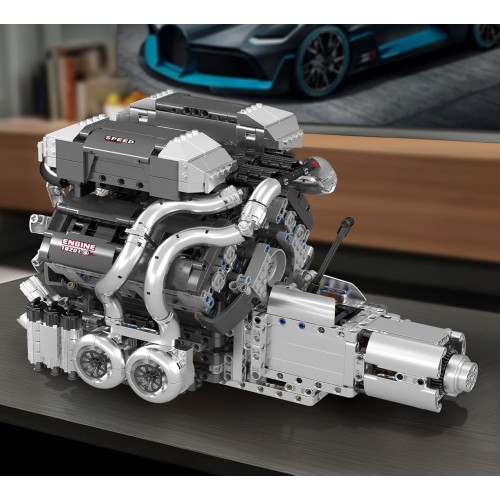 Конструктор двигун та коробка BGT Supercar W16 2024 деталей Mould King Mking Engine 10201