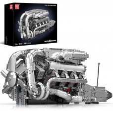 Конструктор двигун та коробка V8 Twin-Turbo 2899 деталей Mould King Mking Engine 10168
