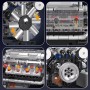 Конструктор двигун мотор V8 535 деталей Mould King Mking Engine 10088S 