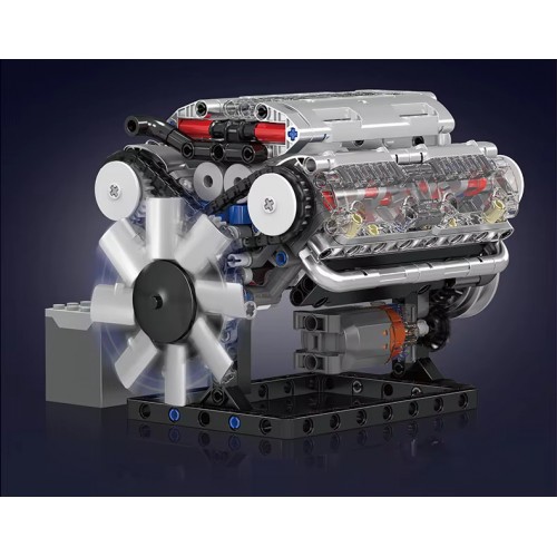 Конструктор двигун мотор V8 535 деталей Mould King Mking Engine 10088S 