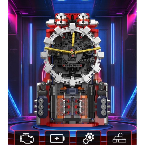 Конструктор механічний годинник 1787 деталей Mould King 10187