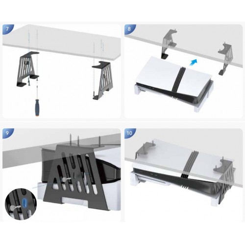 Кріплення під стіл для PS5 Pro / Slim / Fat горизонтальне OIVO VG-P5317D-Pro