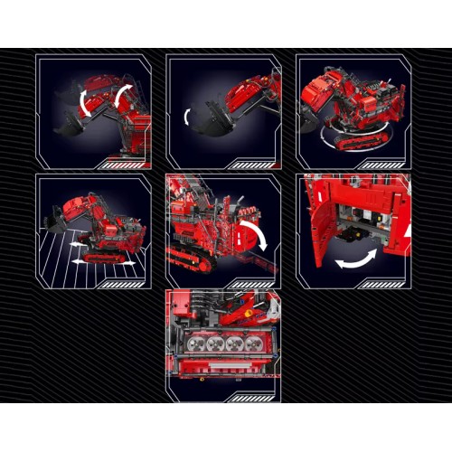 Конструктор кар'єрний екскаватор Liebherr R 9800 червоний 4767 деталей Mould King 17071