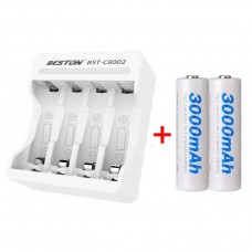 Зарядний пристрій та два акумулятори АА 3000мАч Beston C80022AA