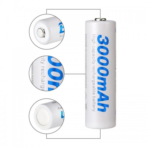 Зарядний пристрій та два акумулятори АА 3000мАч Beston C80022AA