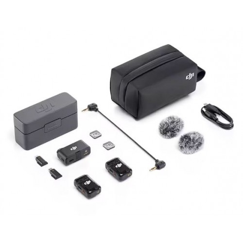 Microfon wireless DJI Mic 2 dublu Type-C pentru iPhone Android Action 5 Pocket 3