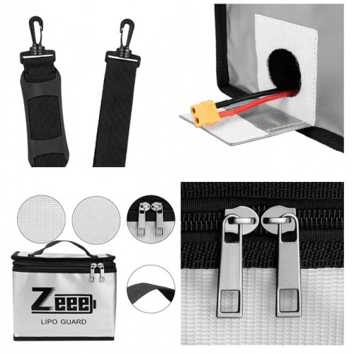 Сумка для зберігання та заряджання акумуляторів вогнестійка Zeee Lipo Guard