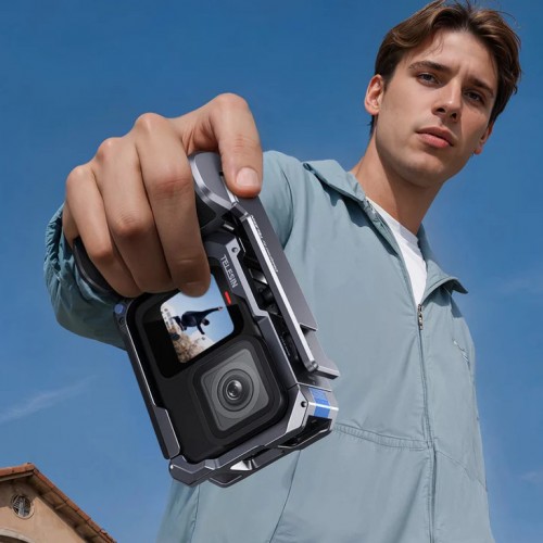 Рамка-тримач GoPro13-9 для зйомки з рук алюмінієва StreetGrip Telesin S6-FMS-26-TGP