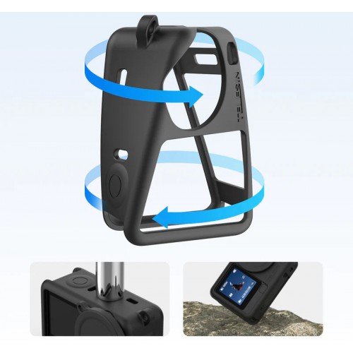 Чохол DJI Osmo Action 6 силіконовий з ковпачком та ремінцем Telesin S6-PTC-11