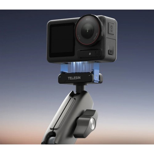 Кріплення на трубу/кермо DJI Action 6/5 Osmo 360 алюмінієве швидкознімне магнітне Telesin S3-HBM-14-TDJ