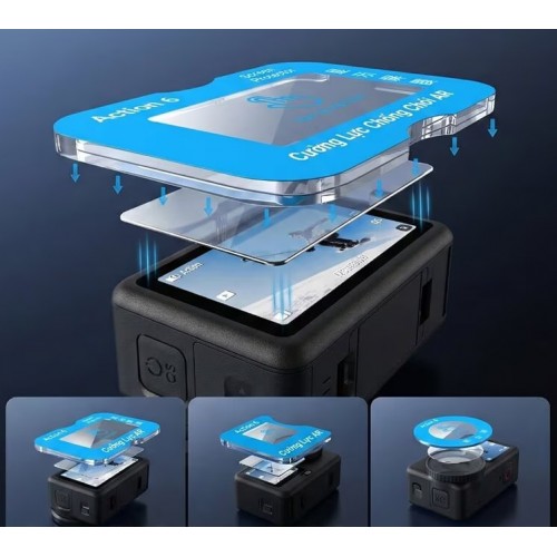 Скло DJI Osmo Action 6 захисне антиблікове з легкою установкою Telesin S6-FLM-29-TDJ