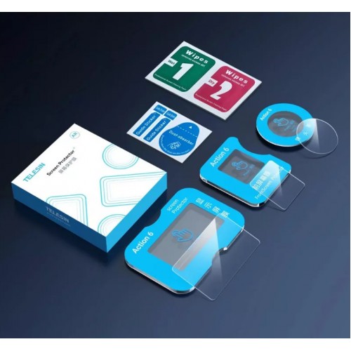 Скло DJI Osmo Action 6 захисне антиблікове з легкою установкою Telesin S6-FLM-29-TDJ