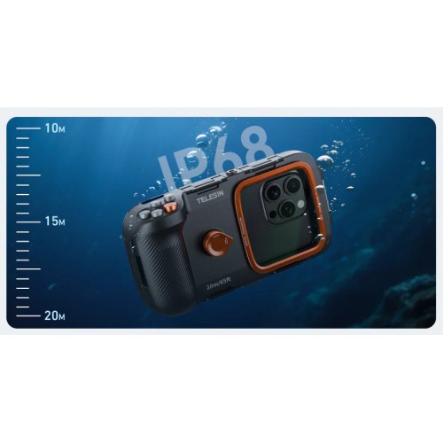Аквабокс для телефону IP68 20м вакуумний Telesin P4-WTP-06