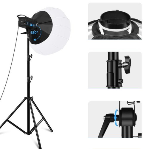 Постійне світло комплект 120Вт 2700-6500К лампа софтбокс-ліхтар стійка Puluz PKT3105EU
