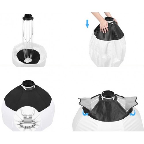 Постійне світло комплект 120Вт 2700-6500К лампа софтбокс-ліхтар стійка Puluz PKT3105EU