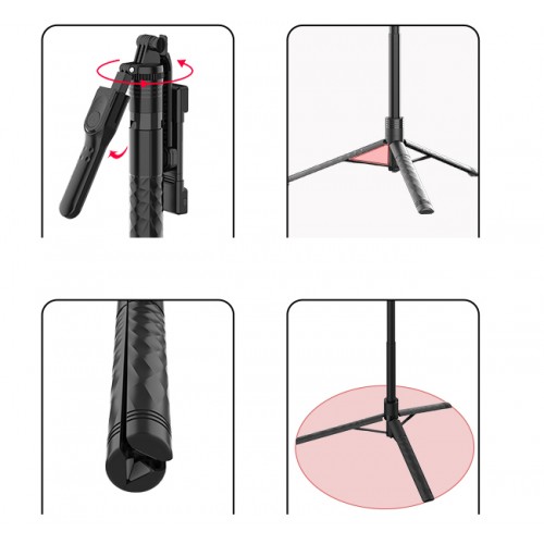 Штатив для телефону з пультом та ручкою високий 175см Jmary KT-239