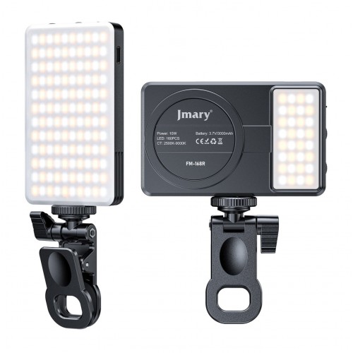 Видеосвет селфи магнит прищепка на телефон CRI 95+2500-9000К Jmary FM-168R
