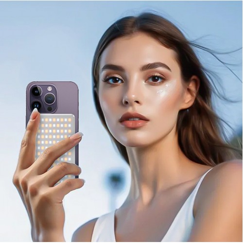 Видеосвет селфи магнит прищепка на телефон CRI 95+2500-9000К Jmary FM-168R